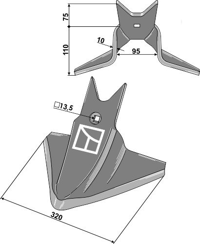 Double-disc coulter - Detail 1