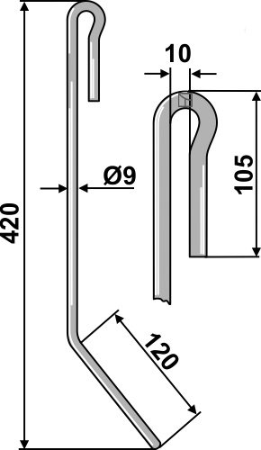 Striegelzinken, für Amazone - Detail 1