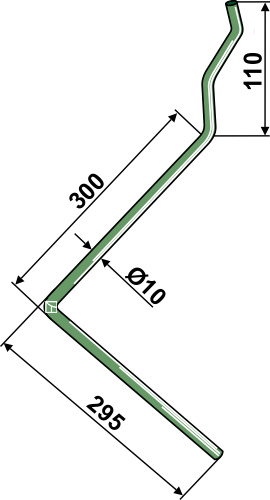 Striegelzinken, rechte Ausführung, für Amazone - Detail 1