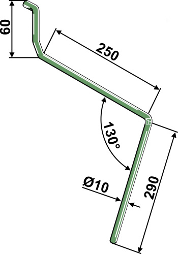 Striegelzinken, linke Ausführung, für Amazone - Detail 1