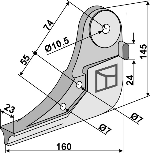 Metall-Säschar, modell Monopill, für Accord - Detail 1