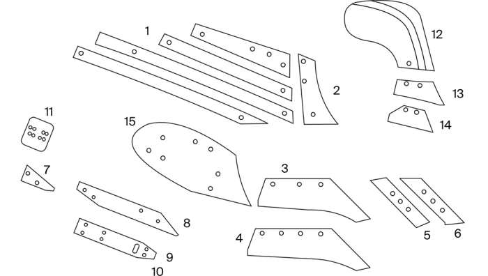 Front part of mouldboard VRP292OL - left - Detail 1