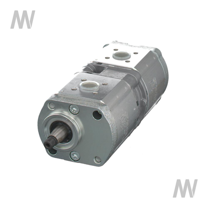 Bosch Rexroth external gear double hydraulic pump for Fendt Farmer 300 series, Deutz-Fahr DX 85 - DX110, Case IH CS 78 - 94 - Detail 1