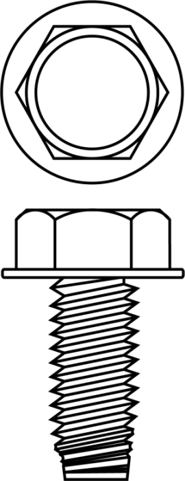 Gewindefurchende Schraube mit Sechskant-Flanschkopf M5x10 DIN 7500 D - Detail 1