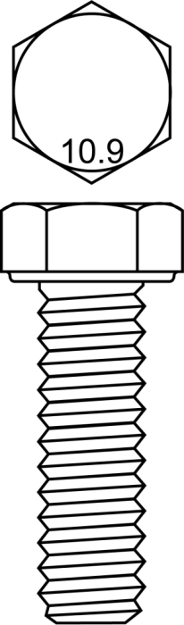 Sechskantschraube mit Gewinde bis Kopf M6x20 DIN 933 - Detail 1
