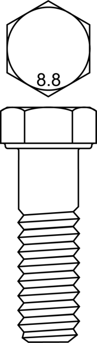 Sechskantschraube mit Schaft M14x120 DIN 931 - Detail 1
