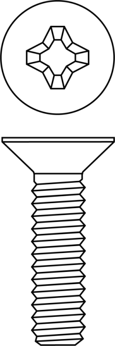 Senkschrauben mit TORX - Detail 1
