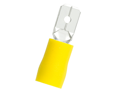 Flachstecker teilisoliert gelb 5,3mm f. 4,0-6,0mm² (100 Stück) - Detail 1