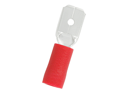 Flachstecker teilisoliert rot 6,3mm f. 0,5-1,0mm² (100 Stück) - Detail 1