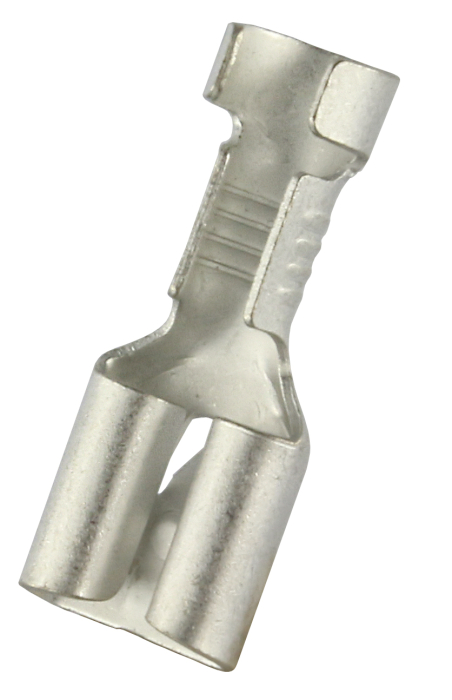 Flachsteckhülse Messing blank  6,3mm 1,0-2,5mm² (100 Stück) - Detail 1