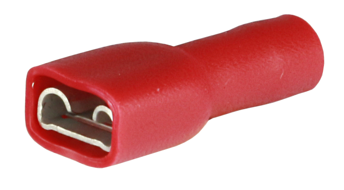 Flachsteckhülse isoliert rot 6,3mm f.0,5-1,0mm² (100Stück) - Detail 1
