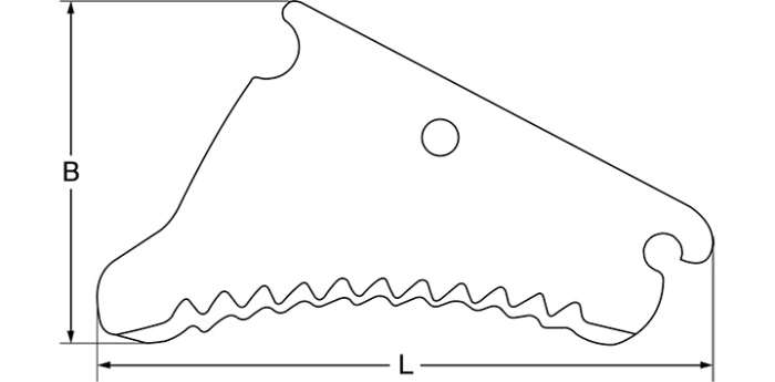 Baler blade, 365 x 200 x 5 mm, for John Deere - Detail 1