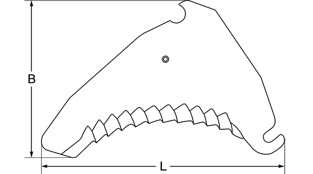 Loading vehicle blade, 425 x 265 x 6 mm, for Krone - Detail 1