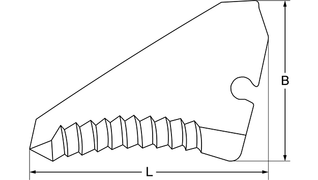 Loading vehicle blade, 440 x 265 x 6 mm, for Krone - Detail 1