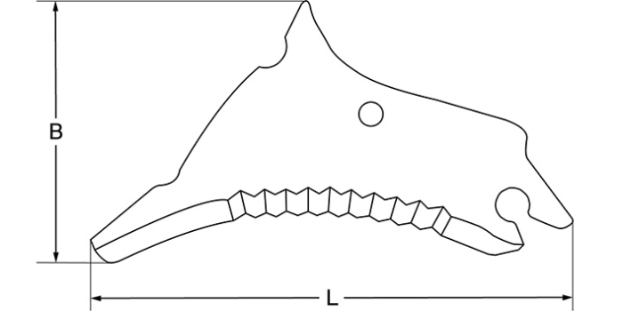 Ballenpressenmesser, 420 x 235 x 5 mm, für Kuhn - Detail 1