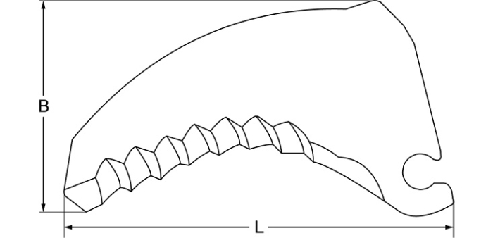 Ballenpressenmesser, 300 x 167 x 5 mm, für Krone - Detail 1