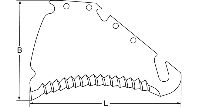 Loading vehicle blade, 410 x  x 5 mm, for Strautmann - Detail 1