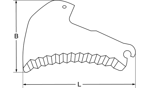 Baler blade, 317 x 203 x 5 mm, for Deutz-Fahr, Kuhn, Kverneland, Vicon - Detail 1