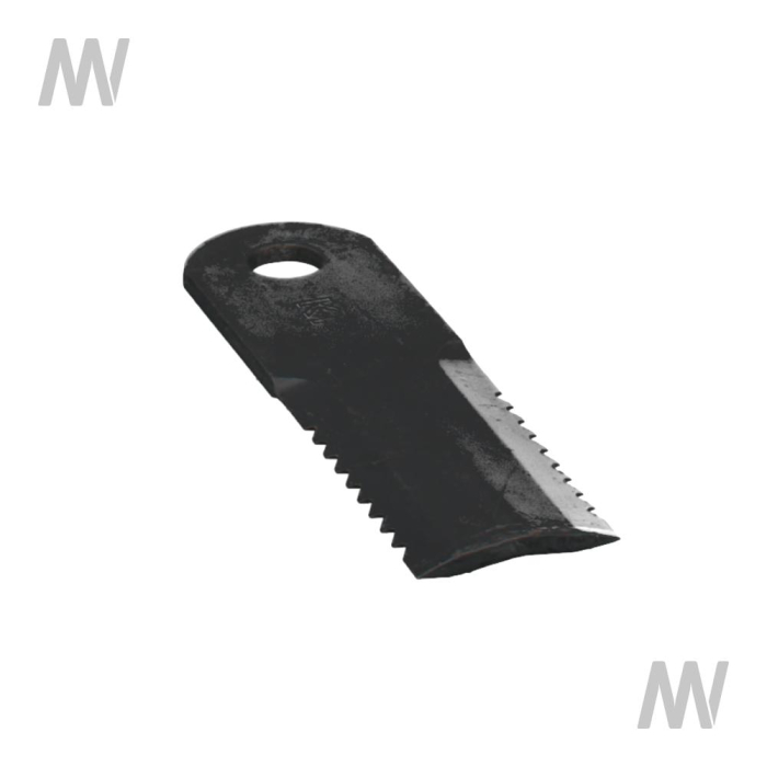 Straw chopper blade, curved, toothed, 173 x 50 x 5 mm, for Case IH, New Holland - Detail 1