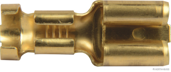 Blade receptacle, brass, 6.3 mm, 2.5-6 mm², (100 pieces) - Detail 1