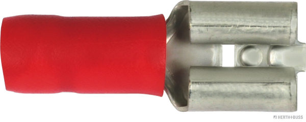 Flachsteckhülse teilisoliert rot 6,3mm f. 0,5-1,0mm² (100 Stück) - Detail 1
