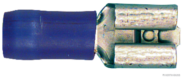Flachsteckhülse teilisoliert blau 6,3mm f. 1,5-2,5mm² (100 Stück) - Detail 1