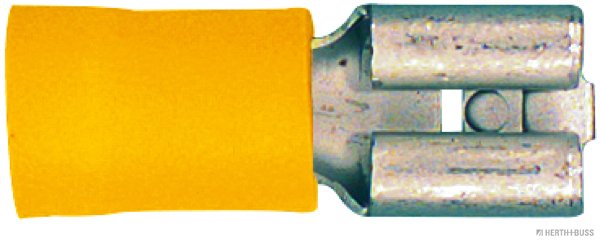 Flachsteckhülse teilisoliert gelb 6,3mm f. 4,0-6,0mm² (100 Stück) - Detail 1