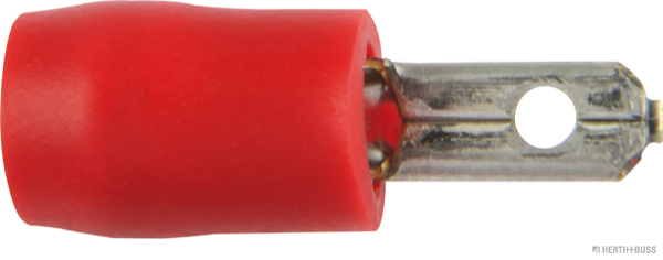 Blade terminal, partially insulated, red, 6.3 mm, for 0.5-1.0 mm², (100 pieces) - Detail 1