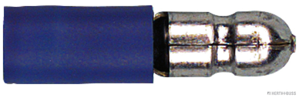 Rundstecker teilisoliert blau 5,0mm f. 1,5-2,5mm² (100 Stück) - Detail 1
