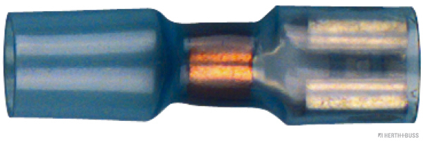 Schrumpfverbinder Flachsteckhülse Tyo blau 6,3mm f. 1,5-2,5mm² (25 Stück) - Detail 1