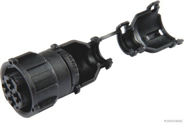 Corrugated pipe fitting, DIN plug, straight, black, 4-pole (1 piece) - Detail 1