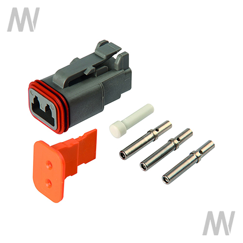 Plug housing set, round receptacle, Deutsch DT, 2-pin - Detail 1