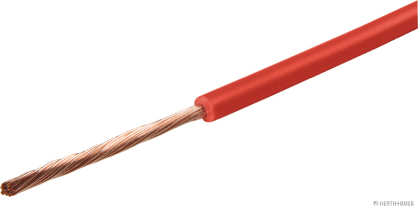 Electric cable, red, single-core, FLY, 1x1.5 mm² (50 m on spool) - Detail 1