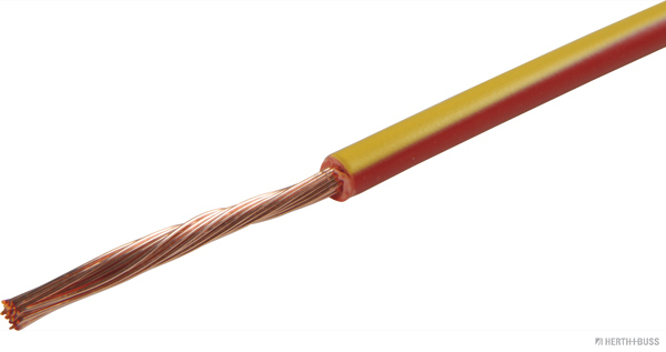 Elektroleitung 1x1,5mm², rot / gelb (50 m) - Detail 1