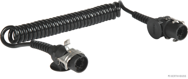 EBS spiral cable, PU, 7-pole, 24V, 2x4.0 mm², 5x1.5 mm², working length 4 m - Detail 1