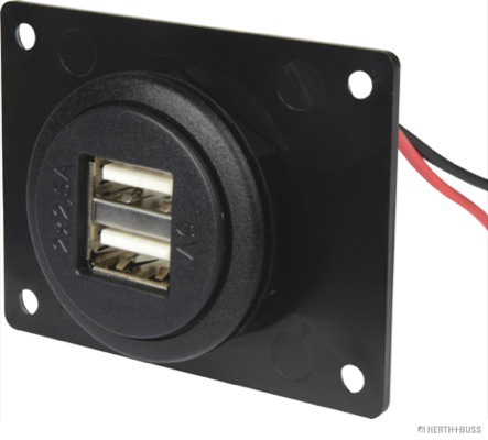 Doppel-USB Einbaudose 12-24V / Out 5V (Mit Überspannungsschutz) - Detail 1