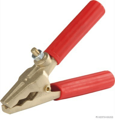 Battery charger clips, red, positive, up to 750A, length 180 mm - Detail 1