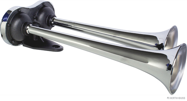 Druckluftfanfare verchromt  12V/192W 110dB - Detail 1