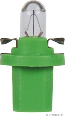 Bulb, plastic socket bulb, green, 12V/2.0W, B8.5d, BAX10d (10 pieces) - Detail 1
