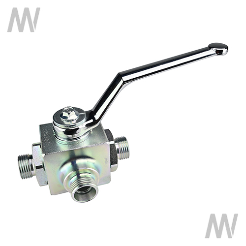 3-way block ball valve, L-bore, L10, 16x1.5 - Detail 1