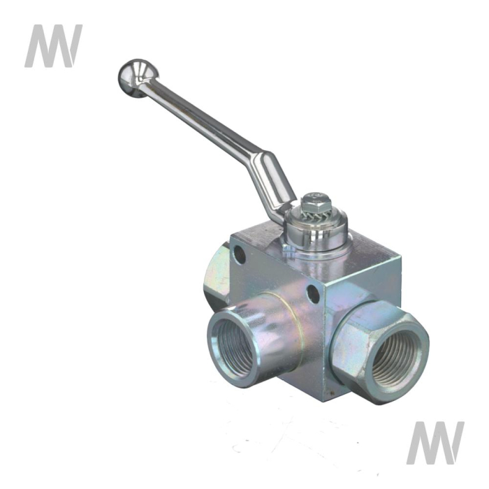 3-way block ball valve, T-bore, 1/2 - 14 - Detail 1