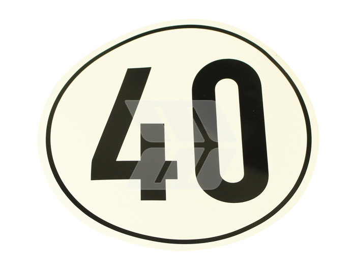 Aufkleber 40 km/h - Detail 1