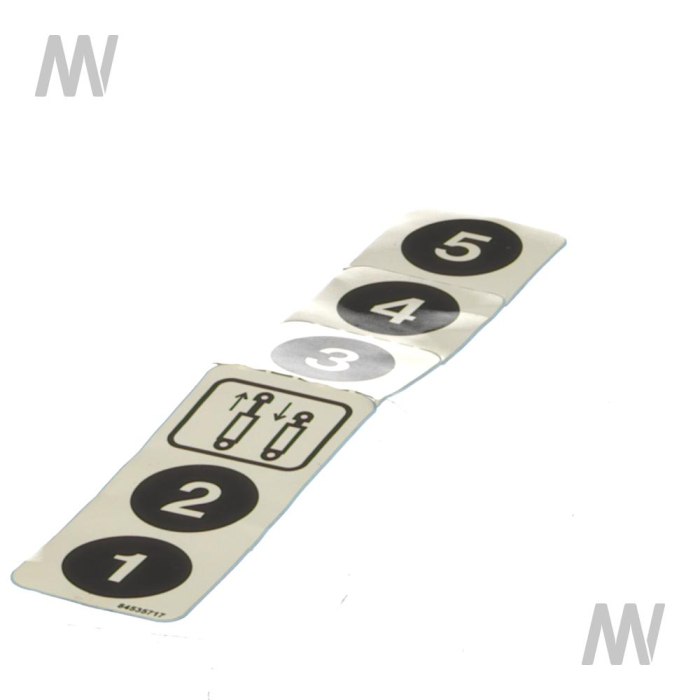 Aufkleber Steuergerät DW 1+2 - Detail 1