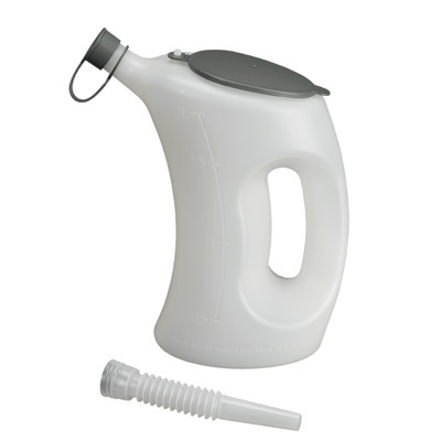Measuring jug with lid-FLA-PE, 2 l-white-transparent - Detail 1