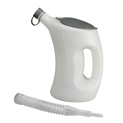 Measuring jug with lid-FLA-PE, 3 l-white-transparent - Detail 1