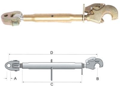 Fanghaken-Oberlenker mit Gabelgelenkkopf, Kat. 2-3, L= 600 - 920 mm, M36 x 3 mm - Detail 1