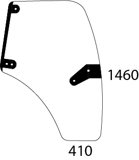 Türscheibe rechts, grün - Detail 1