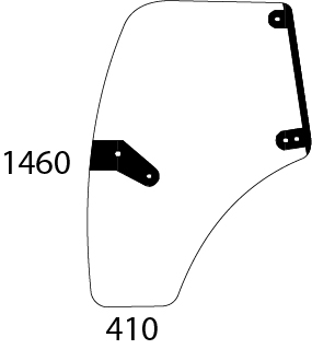Türscheibe links, grün - Detail 1