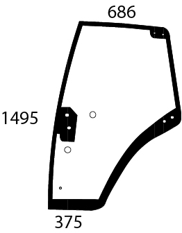 Türscheibe links, grün - Detail 1