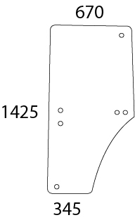 Türscheibe links, grün - Detail 1
